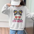 First Day Of 6th Grade Messy Hair Bun Girl Back To School Graphic Kid Sweatshirt First Day Of 6th Grade Messy Hair Bun Girl Back To School Graphic Kid Sweatshirt