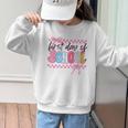 Girl First Day Of School Coquette Bow Pink Back To School Graphic Kid Sweatshirt Girl First Day Of School Coquette Bow Pink Back To School Graphic Kid Sweatshirt