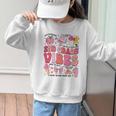 Girls 2nd Grade Vibes Coquette Pink Bow Back To School Graphic Kid Sweatshirt Girls 2nd Grade Vibes Coquette Pink Bow Back To School Graphic Kid Sweatshirt