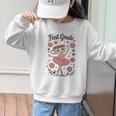 Girls Back To School Cappuccina Italian Brainrot First Grade Graphic Kid Sweatshirt Girls Back To School Cappuccina Italian Brainrot First Grade Graphic Kid Sweatshirt