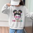 Hello 2nd Grade Messy Bun Girl Back To School First Day Graphic Kid Sweatshirt Hello 2nd Grade Messy Bun Girl Back To School First Day Graphic Kid Sweatshirt