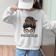 HR Director Leopard Messy Bun Appreciation Back To School Performance Graphic Kid Sweatshirt HR Director Leopard Messy Bun Appreciation Back To School Performance Graphic Kid Sweatshirt