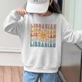Librarian Retro Find Me At The Library Back To School Graphic Kid Sweatshirt Librarian Retro Find Me At The Library Back To School Graphic Kid Sweatshirt