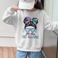 Little Miss 1st Grade Messy Bun Back To School Girls Kids Graphic Kid Sweatshirt