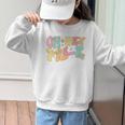 Oh Hey Pre-K Groovy Retro First Day Back To School Graphic Kid Sweatshirt
