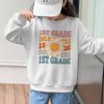 Retro 1st Grade Daisy Colorful Back To School First Grade Graphic Kid Sweatshirt Retro 1st Grade Daisy Colorful Back To School First Grade Graphic Kid Sweatshirt