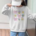 Retro Groovy Back To School Coquette First Day Of School Graphic Kid Sweatshirt