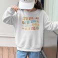 School Psych Psychologist Back To School Groovy Vintage Graphic Kid Sweatshirt School Psych Psychologist Back To School Groovy Vintage Graphic Kid Sweatshirt