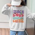 Teach Love Inspire Coffee Cute Teaching Quote Back To School Graphic Kid Sweatshirt Teach Love Inspire Coffee Cute Teaching Quote Back To School Graphic Kid Sweatshirt