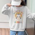 Welcome Back To School Raccoon First Day Of School Checkered Premium Tri-Blend Graphic Kid Sweatshirt
