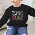 1st Grade Dude Sunglasses First Day Of Back To School Boys Graphic Kid Sweatshirt 1st Grade Dude Sunglasses First Day Of Back To School Boys Graphic Kid Sweatshirt
