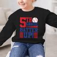 5th Grade Batter Up Back To School Fifth Grade Baseball Boys Graphic Kid Sweatshirt