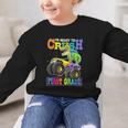 Back To School Boy Dinosaur I'm Ready To Crush First Grade Graphic Kid Sweatshirt