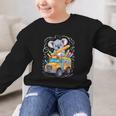 Back To School Koala School Bus 100 Days Of School Graphic Kid Sweatshirt Back To School Koala School Bus 100 Days Of School Graphic Kid Sweatshirt
