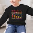 Battery Life Of A Bus Driver First Day Back To School Graphic Kid Sweatshirt Battery Life Of A Bus Driver First Day Back To School Graphic Kid Sweatshirt