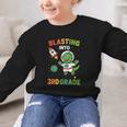 Blasting Into 3rd Grade Dinosaur Astronaut Back To School Graphic Kid Sweatshirt