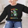 Blasting Into Kindergarten Dinosaur Astronaut Back To School Graphic Kid Sweatshirt Blasting Into Kindergarten Dinosaur Astronaut Back To School Graphic Kid Sweatshirt