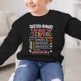 Cafeteria Manager School Cafeteria Crew Back To School Graphic Kid Sweatshirt
