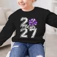Class Of 2027 Cheer Purple Senior 2027 Back To School Graphic Kid Sweatshirt Class Of 2027 Cheer Purple Senior 2027 Back To School Graphic Kid Sweatshirt