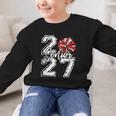 Class Of 2027 Cheer Red Senior 2027 Back To School Graphic Kid Sweatshirt Class Of 2027 Cheer Red Senior 2027 Back To School Graphic Kid Sweatshirt