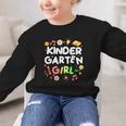 Cute Kindergarten Girl First Day Of School Back To School Graphic Kid Sweatshirt Cute Kindergarten Girl First Day Of School Back To School Graphic Kid Sweatshirt