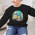 Dinosaur Kids Riding a Bus Back To School Ready To Crush Graphic Kid Sweatshirt Dinosaur Kids Riding a Bus Back To School Ready To Crush Graphic Kid Sweatshirt