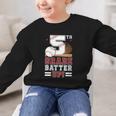 Fifth Grade Batter Up Baseball First Day Back To School Graphic Kid Sweatshirt