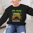 First Day Of 3rd Grade Level Begins Back To School Boy Graphic Kid Sweatshirt