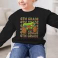 First Day Of 4th Grade Level Begins Back To School Girl Boy Graphic Kid Sweatshirt