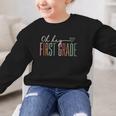 First Grade Oh Hey Retro Back To School 1st Grade Graphic Kid Sweatshirt First Grade Oh Hey Retro Back To School 1st Grade Graphic Kid Sweatshirt