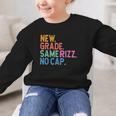 Gen Z Back To School New Grade Same Rizz No Cap Graphic Kid Sweatshirt