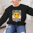 Girls 1st Grade Vibes Smile Face Back To School 1st Grade Graphic Kid Sweatshirt Girls 1st Grade Vibes Smile Face Back To School 1st Grade Graphic Kid Sweatshirt