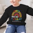 Happy First Day Of School Nurse Rainbow Back To School Graphic Kid Sweatshirt Happy First Day Of School Nurse Rainbow Back To School Graphic Kid Sweatshirt