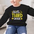 Hello Third Grade Sunflower 3rd Grade Vibes Back To School Graphic Kid Sweatshirt