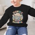 Howdy Preschool Cowgirl Country Western Pre-K Back To School Graphic Kid Sweatshirt Howdy Preschool Cowgirl Country Western Pre-K Back To School Graphic Kid Sweatshirt