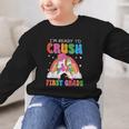 I'm Ready To Crush First Grade Unicorn Back To School Girls Graphic Kid Sweatshirt I'm Ready To Crush First Grade Unicorn Back To School Girls Graphic Kid Sweatshirt