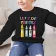 Kindergarten Back To School Crayons Let's Eat Crayon Graphic Kid Sweatshirt Kindergarten Back To School Crayons Let's Eat Crayon Graphic Kid Sweatshirt
