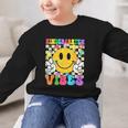 Kindergarten Vibes Smile Face Back To School Kinder Girl Kid Graphic Kid Sweatshirt Kindergarten Vibes Smile Face Back To School Kinder Girl Kid Graphic Kid Sweatshirt