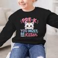 Kitten Back To School Girls Preschool Cat Lover Graphic Kid Sweatshirt Kitten Back To School Girls Preschool Cat Lover Graphic Kid Sweatshirt
