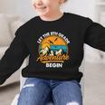 Let The 8th Grade Adventure Begin Back To School Graphic Kid Sweatshirt