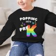 Popping Into Pre K Kid's Back To School Pop It Fidget Toy Graphic Kid Sweatshirt