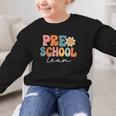 Preschool Team Retro Groovy Vintage Back To School Pre-K Graphic Kid Sweatshirt Preschool Team Retro Groovy Vintage Back To School Pre-K Graphic Kid Sweatshirt