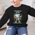 Ready To Crush Kindergarten Cute Robot Back To School Graphic Kid Sweatshirt Ready To Crush Kindergarten Cute Robot Back To School Graphic Kid Sweatshirt