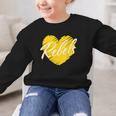 Rebels Heart Back To School Spirit GY Graphic Kid Sweatshirt
