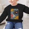 Retro Boho Flower Floral Back To School First Day Of School Graphic Kid Sweatshirt