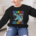 Roaring Into 2Nd Grade DinosaurRex Back To School Graphic Kid Sweatshirt