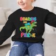 Roaring Into Pre-K Preschool Dinosaur Back To School Graphic Kid Sweatshirt Roaring Into Pre-K Preschool Dinosaur Back To School Graphic Kid Sweatshirt