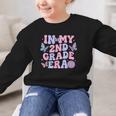 In My Second 2nd Grade Era Groovy Back To School Students Graphic Kid Sweatshirt