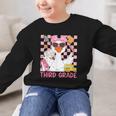 Silly Goose Third Grade Grade Back To School Coquette Girly Graphic Kid Sweatshirt