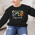 Sped Squad For Work Tie Dye Back To School Appreciation Day Graphic Kid Sweatshirt